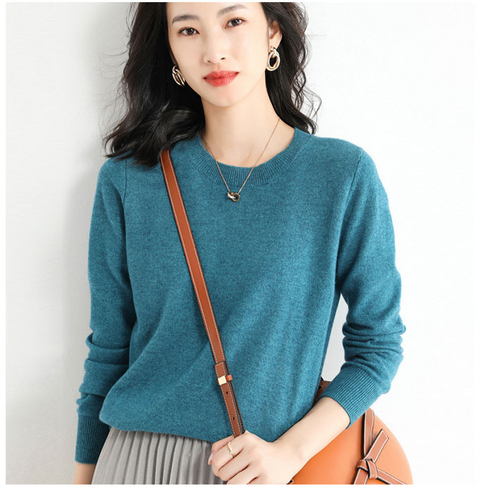 セーター ニット 秋 冬 レディース 通販 ニットセーター 丸首 タイト 長袖 きれいめ ストレッチ 伸縮性 あったか あたたかい ソフト 柔らかい セーター |  | 02