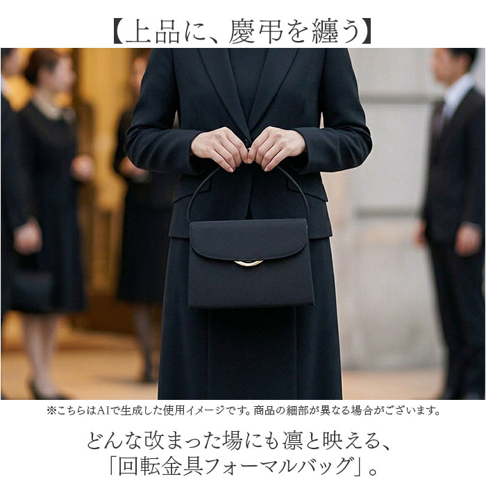 フォーマルバッグ 回転式金具 通販 バッグ ブラックフォーマル 冠婚葬祭 レディース 慶弔両用 お葬式 葬儀 ハンドバッグ 弔事 法事 フォーマルバッグ |  | 02