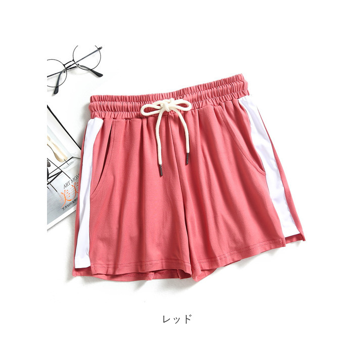 短パン レディース 通販 ショートパンツ サイドライン ショーパン ショート パンツ ボトムス ズボン ルームウエア 部屋着 ダンス チア ジム フィットネス 短パン |  | 11