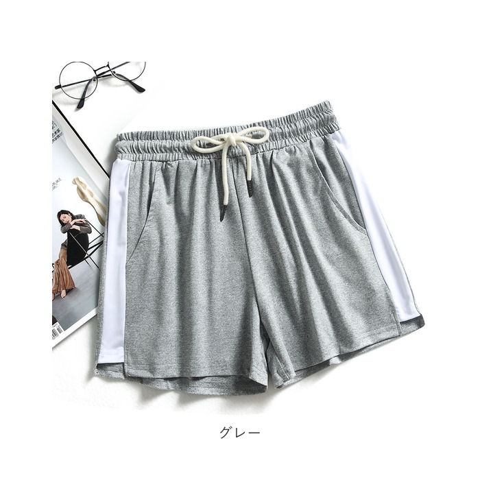 短パン レディース 通販 ショートパンツ サイドライン ショーパン ショート パンツ ボトムス ズボン ルームウエア 部屋着 ダンス チア ジム フィットネス 短パン |  | 12