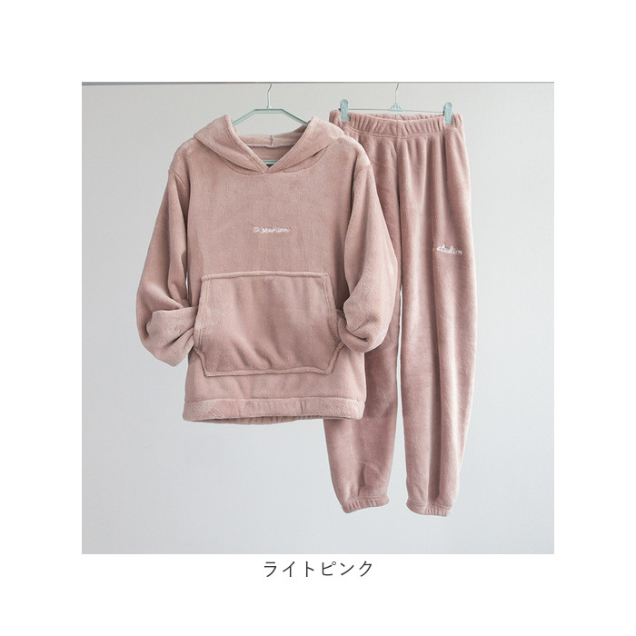 ルームウェア もこもこ 通販 パジャマ 部屋着 ナイトウェア 寝巻き パーカー フード フーディー フーディ 上下セット 室内着 ホームウェア 暖かい ルームウェア |  | 13