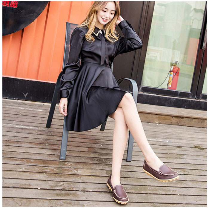 ローファー パンプス 本革 通販 フラットシューズ スリッポン ドライビングシューズ モカシン フラット ローヒール シューズ 婦人靴 レディース ローファー |  | 03