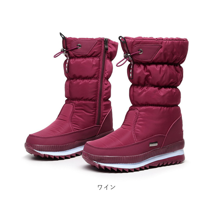 スノーブーツ レディース 滑り止め 通販 スノー ブーツ ミドルブーツ スノーシューズ ロング 長靴 雪用 雪 アウトドア 軽量 軽い 防寒 あったか スノーブーツ |  | 11