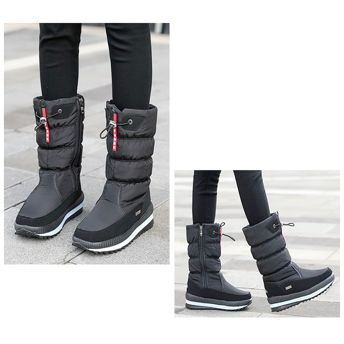 スノーブーツ レディース 滑り止め 通販 スノー ブーツ ミドルブーツ スノーシューズ ロング 長靴 雪用 雪 アウトドア 軽量 軽い 防寒 あったか スノーブーツ |  | 08