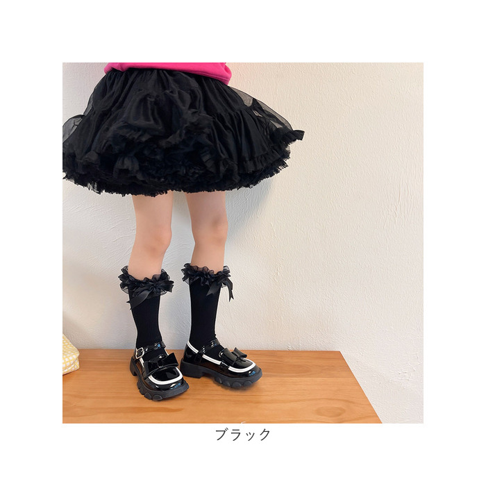 ハイソックス 女の子 通販 ふくらはぎ 靴下 くつ下 ふくらはぎソックス リボン フォーマル セレモニー フリル おしゃれ オシャレ かわいい 可愛い  ハイソックス |  | 11