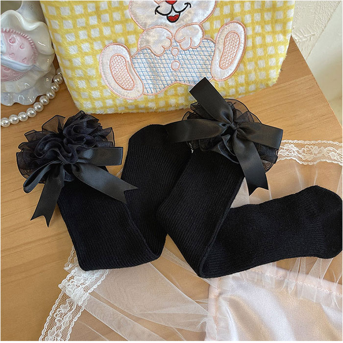 ハイソックス 女の子 通販 ふくらはぎ 靴下 くつ下 ふくらはぎソックス リボン フォーマル セレモニー フリル おしゃれ オシャレ かわいい 可愛い  ハイソックス |  | 09