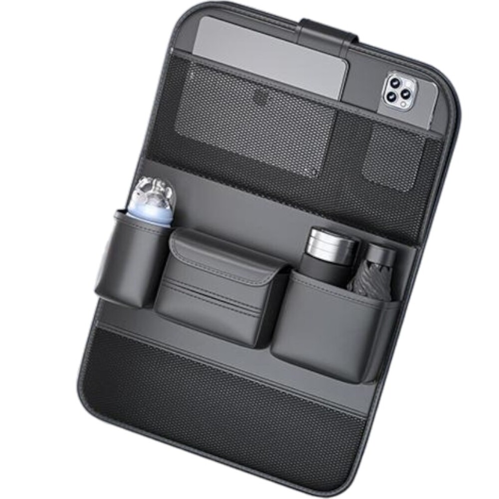 車用 収納ポケット 後部座席 通販 シートバックポケット 後部座席用 カー用品 後部座席収納 汚れ防止 大容量 ドリンクホルダー 折り畳みテーブル 車用 |  | 01