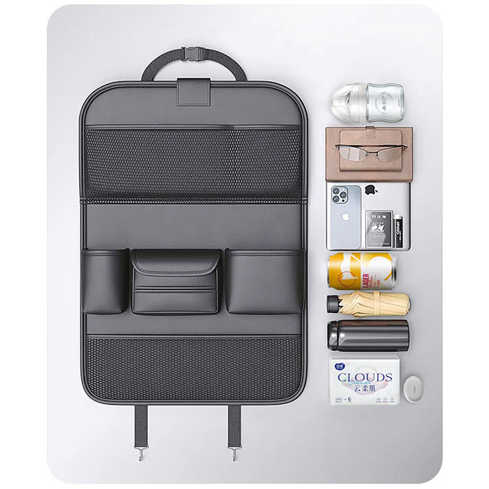 車用 収納ポケット 後部座席 通販 シートバックポケット 後部座席用 カー用品 後部座席収納 汚れ防止 大容量 ドリンクホルダー 折り畳みテーブル 車用 |  | 15