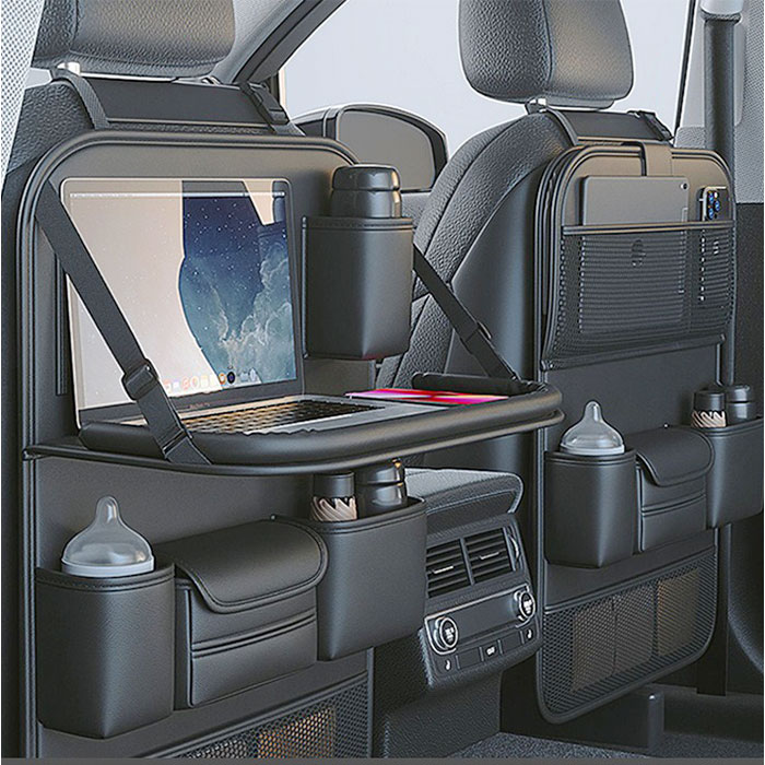 車用 収納ポケット 後部座席 通販 シートバックポケット 後部座席用 カー用品 後部座席収納 汚れ防止 大容量 ドリンクホルダー 折り畳みテーブル 車用 |  | 18