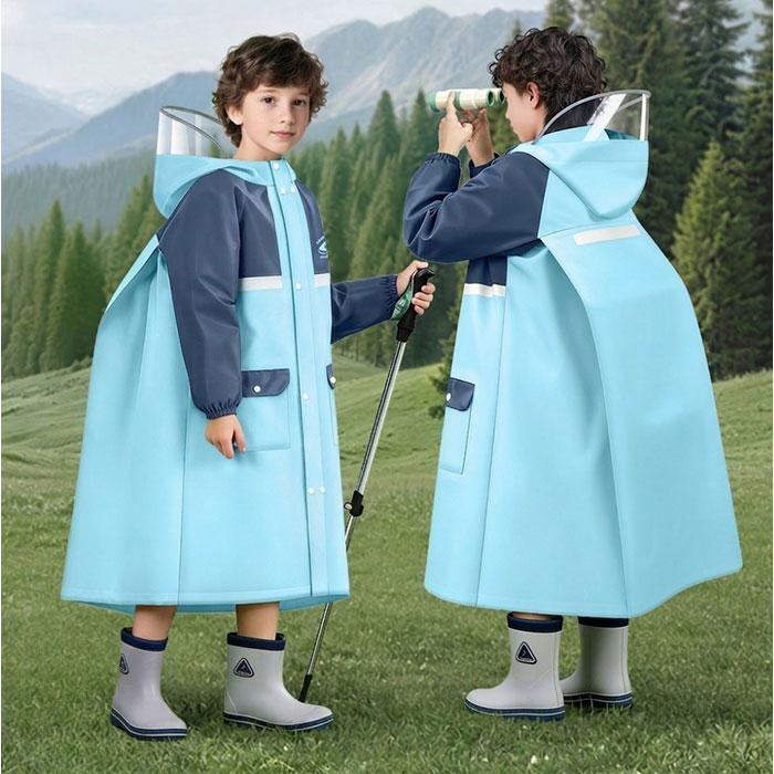 レインコート キッズ 子供 通販 ランドセル対応 カッパ 雨合羽 男の子 女の子 レインポンチョ 小学生 レインウェア レイングッズ 自転車 雨具 | BACKYARD FAMILY | 06