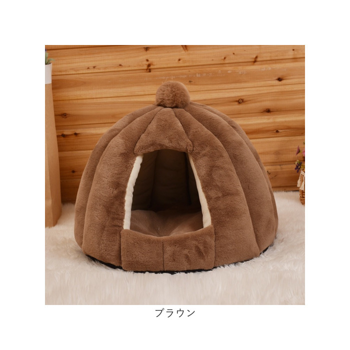 ペットハウス 犬 猫 通販 ベッド ハウス ペットベッド ドーム ドーム型 ペット用 テントベッド 家 キャットハウス クッション 取り外し可能 ペットハウス |  | 12