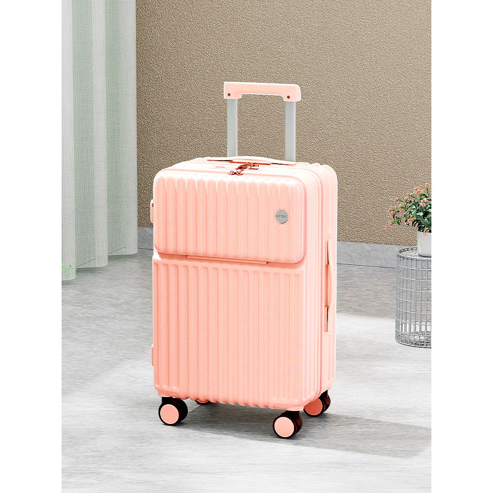 スーツケース フロントオープン M 通販 キャリーバッグ キャリーケース トランク トランクケース ロック付き ドリンクホルダー フック 静音 軽量 スーツケース | BACKYARD FAMILY | 02