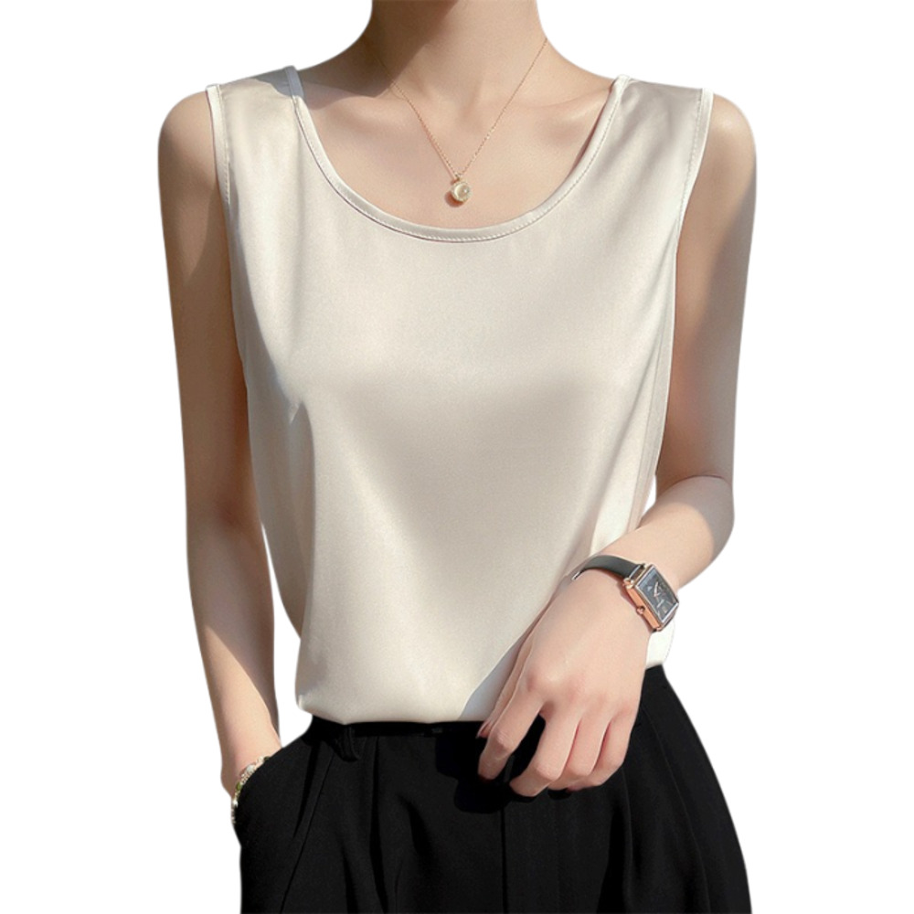 タンクトップ レディース 通販 ノースリーブ カットソー オフィス スーツインナー キャミソール 下着 シャツ インナー サラサラ レイヤード トップス 夏 | BACKYARD FAMILY | 05