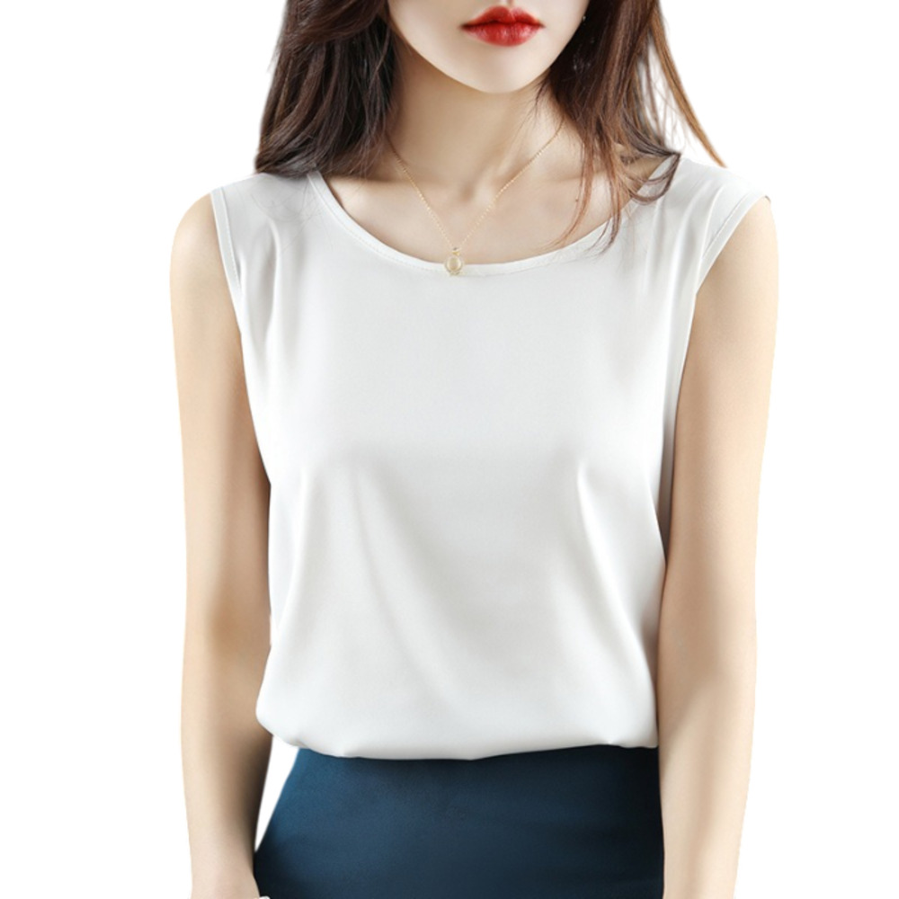 タンクトップ レディース 通販 ノースリーブ カットソー オフィス スーツインナー キャミソール 下着 シャツ インナー サラサラ レイヤード トップス 夏 | BACKYARD FAMILY | 02