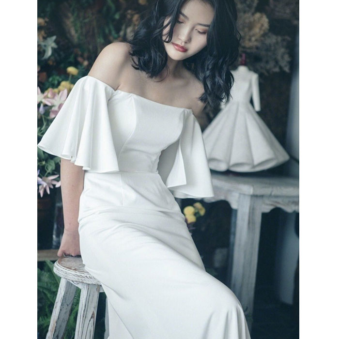 ウェディングドレス マーメイド オフショルダー 通販 ウエディングドレス ブライダルドレス ドレス レディース トレーン パーティドレス  ウェディングドレス | BACKYARD FAMILY | 13