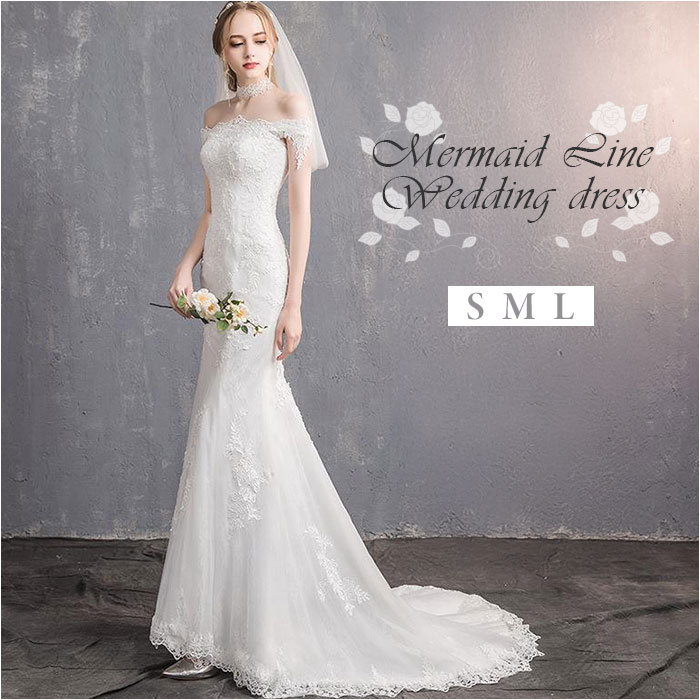 ウエディングドレス マーメイドライン 通販 マーメイド 白 ホワイト ウェディング ウエディング ブライダルドレス ２次会 前撮り ウエディングドレス | BACKYARD FAMILY