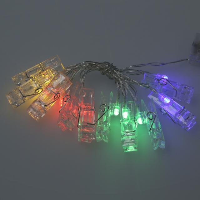 ガーランドライト LED 通販 ガーランド ライト インテリア 子供部屋 リビング 誕生日 飾り 結婚式 クリップ 洗濯バサミ型 ピンチ付き ガーランドライト | ブランド登録なし | 03