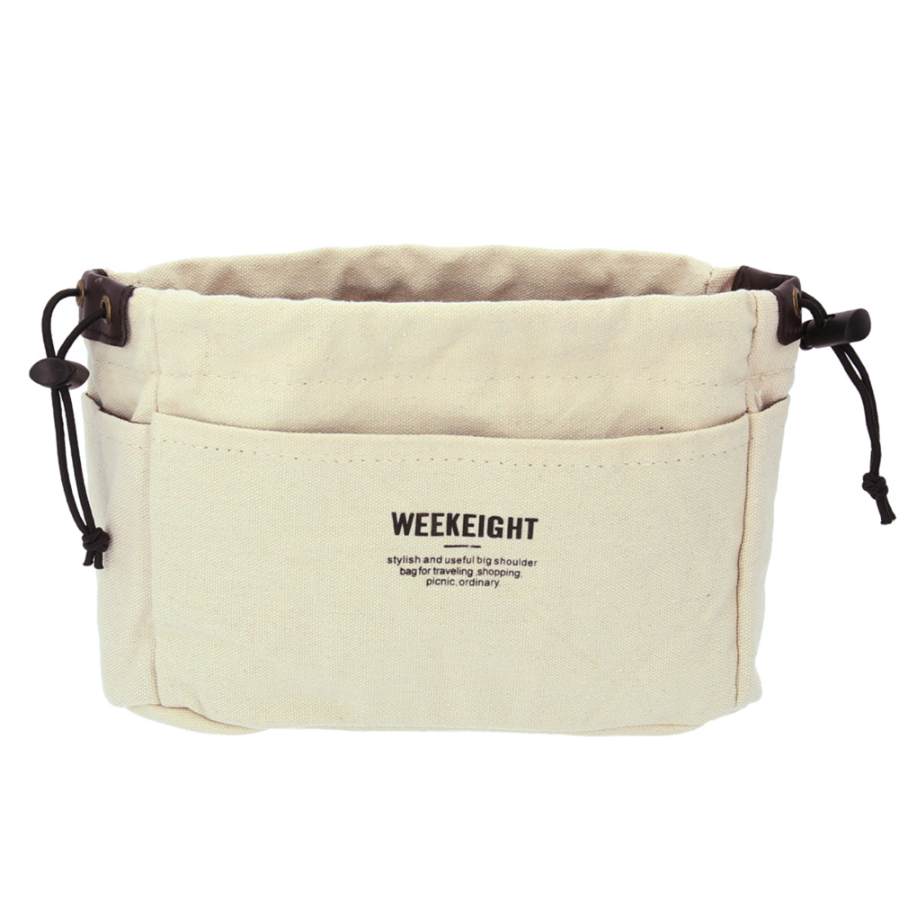 バッグインバッグ 通販バッグインバッグ 自立 大きめ ビッグサイズ 小さめ スモールサイズ 巾着タイプ キャンバス 帆布 薄型 スリム 整理 整頓 バッグインバッグ | BACKYARD FAMILY | 02