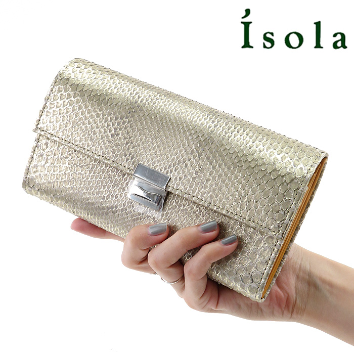 新品 アイソラ ISOLA 定価31900円 財布 蛇 ギャルソン 小型 縁起