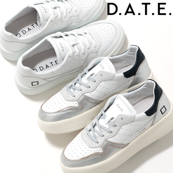 正規品 / デイト スニーカー D.A.T.E. STEP LAMINATED carf ローカットスニーカー ローテク 白スニーカー 本革 レザー date LMW ● :042steplmn:バッグのセレクトショップDANJO