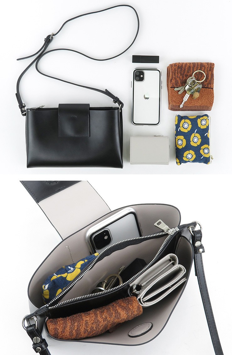 ヤーキ バッグ ショルダーバッグ yahki ポシェット 本革 斜めがけ ブラック 黒 スクエア レディース yh 132