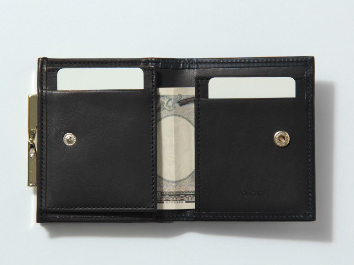 pomtata 財布 ポンタタ コンパクト財布 折り財布 がま口 本革 ソフトレザー レディース p2604 GAB FOLD WALLET  0123-1543