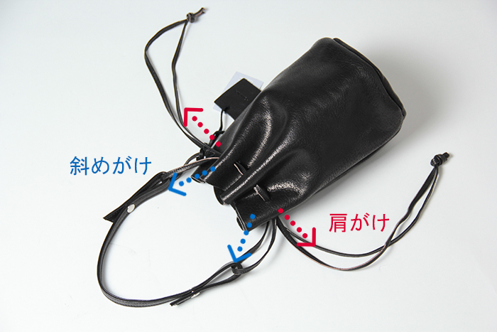 ポンタタ バッグ pomtata ショルダーバッグ 巾着 ARO pouch shoulder 本革 斜めがけ P2716 レディース｜bag-danjo｜09