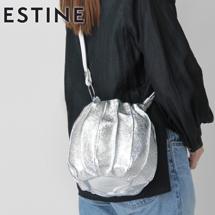 エスティーヌ バッグ ESTINE ショルダーバッグ 斜め掛け 2way 巾着 本 