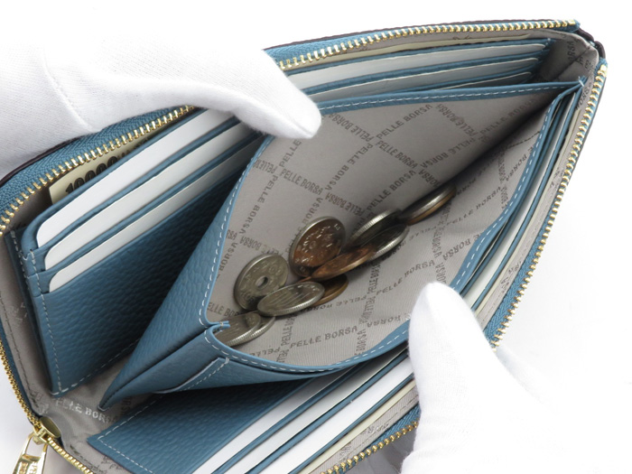 ペレボルサ 財布 PELLE BORSA 長財布 レディース L字ファスナー 本革 ペレボルサ 財布 PELLE BORSA 長財布 レディース L字ファスナー 本革