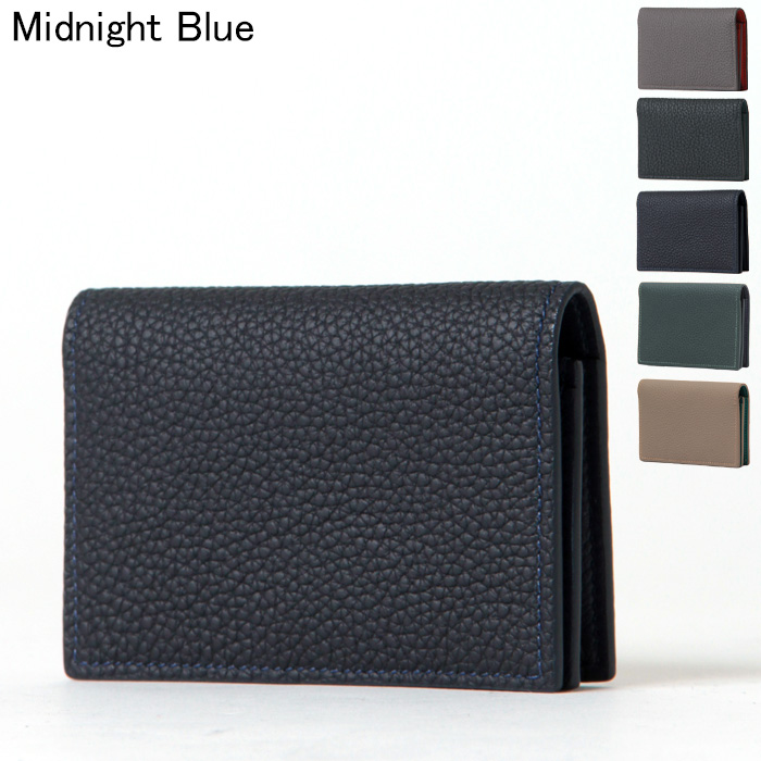 MAISON TAKUYA/Compact Wallet/2つ折り財布/レザー/BLK/無地/メンズ-