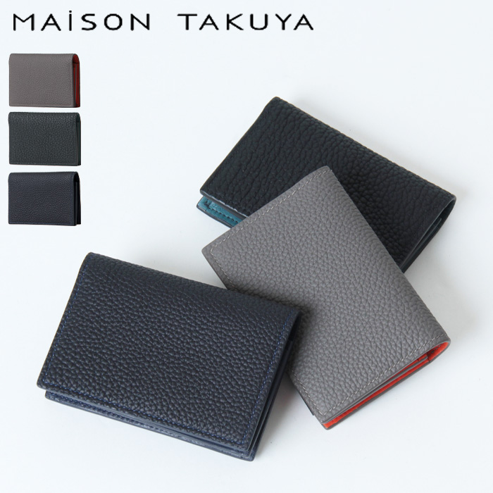 MAISON TAKUYA メゾンタクヤ 財布 二つ折り財布 Compact Wallet w/ Coin Case コンパクトウォレット ミニ財布  本革 メンズ CPWC2