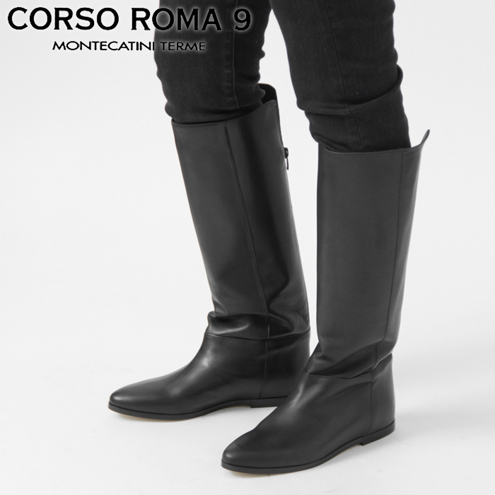 正規品 CORSO ROMA 9 コルソローマ9 ノーヴェ ブーツ ロングブーツ ファスナー付き レザー レディース 220C