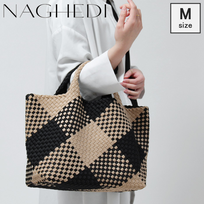 ナゲディ レディース NAGHEDI トートバッグ バッグ A4 横入れ St Barths Medium Tote SN0123 ネオプレン メッシュ セントバース ミディアム stbarthsmplaid｜bag-danjo