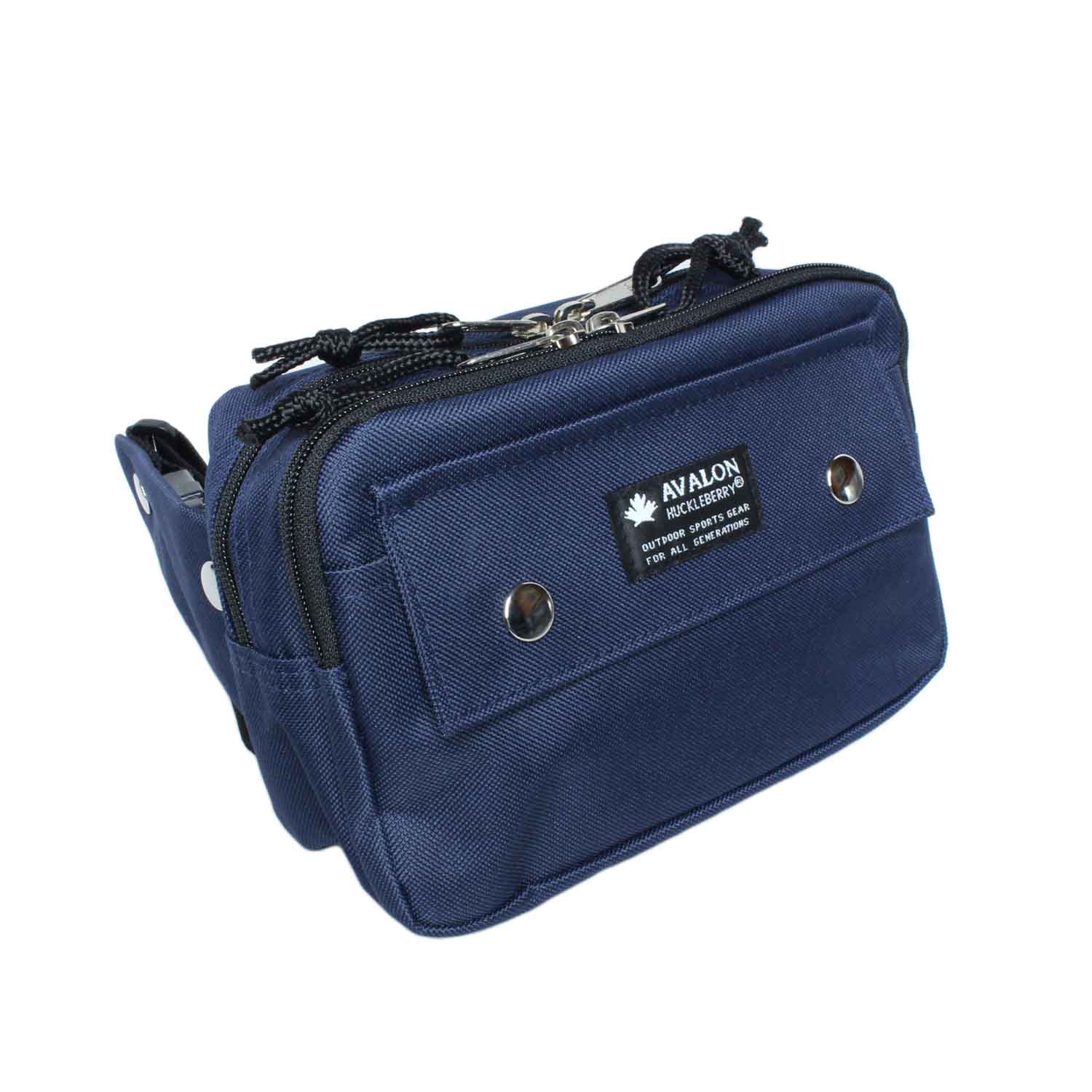 ウエストポーチ 角型 バッグ 盗難防止 二重ロック構造 ブランド AVALON アバロン 7002 本体2室 前ポケット付き 集金 旅行 お出掛け お散歩 | AVALON | 02