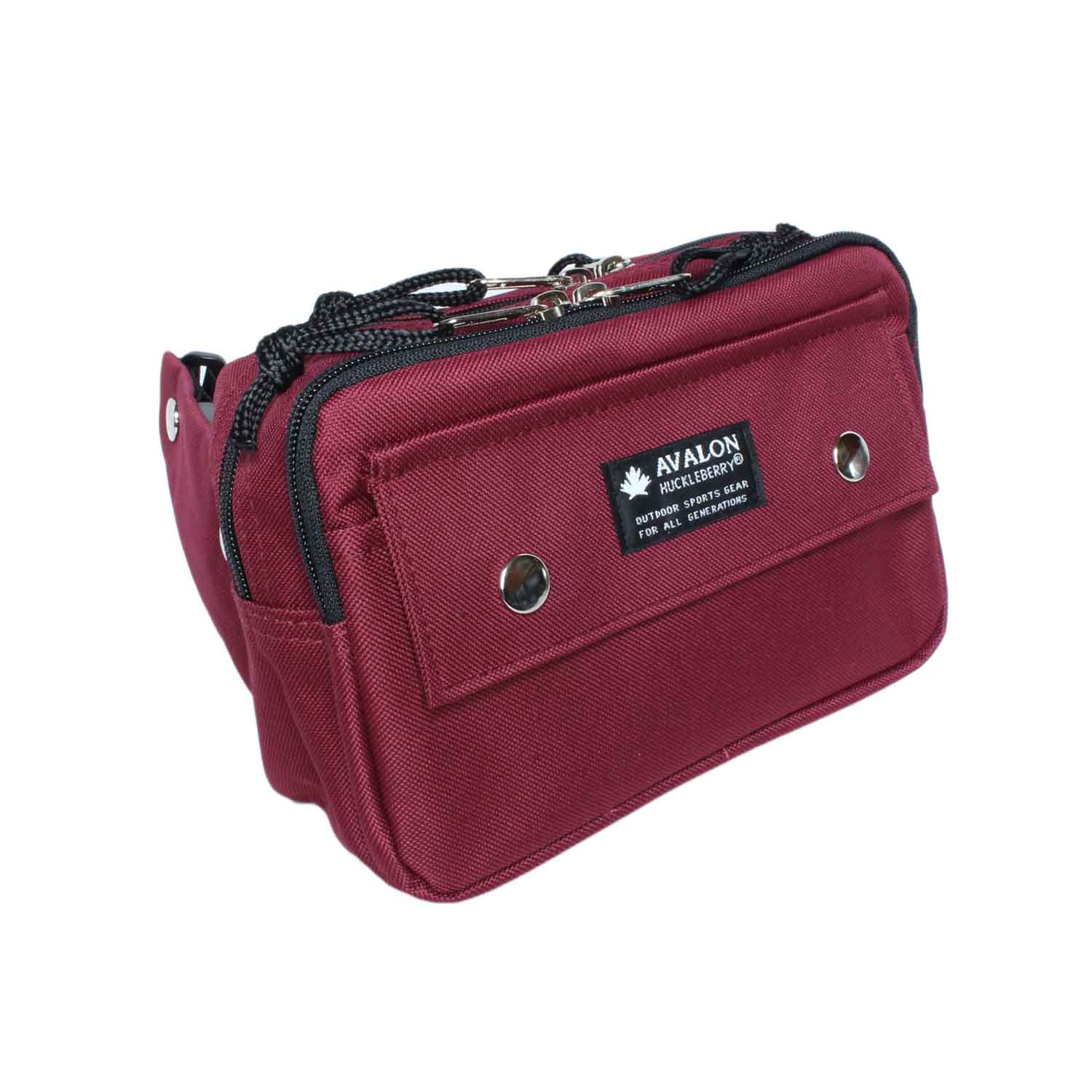 ウエストポーチ 角型 バッグ 盗難防止 二重ロック構造 ブランド AVALON アバロン 7002 本体2室 前ポケット付き 集金 旅行 お出掛け お散歩 | AVALON | 04