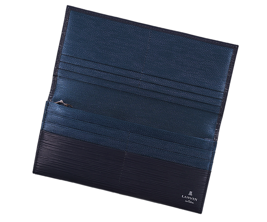 ランバンオンブルー 財布 長財布 メンズ かぶせ 牛革 LANVIN en Bleu アドニス 520656