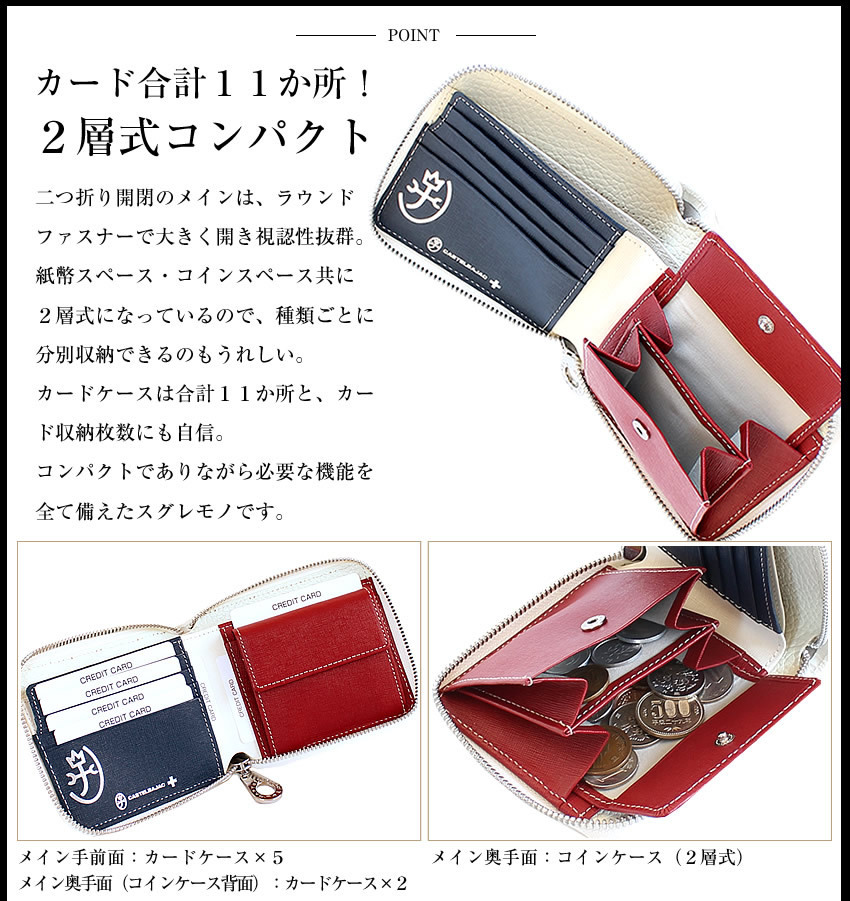 CASTELBAJAC（カステルバジャック） メンズ レディース 折財布 二