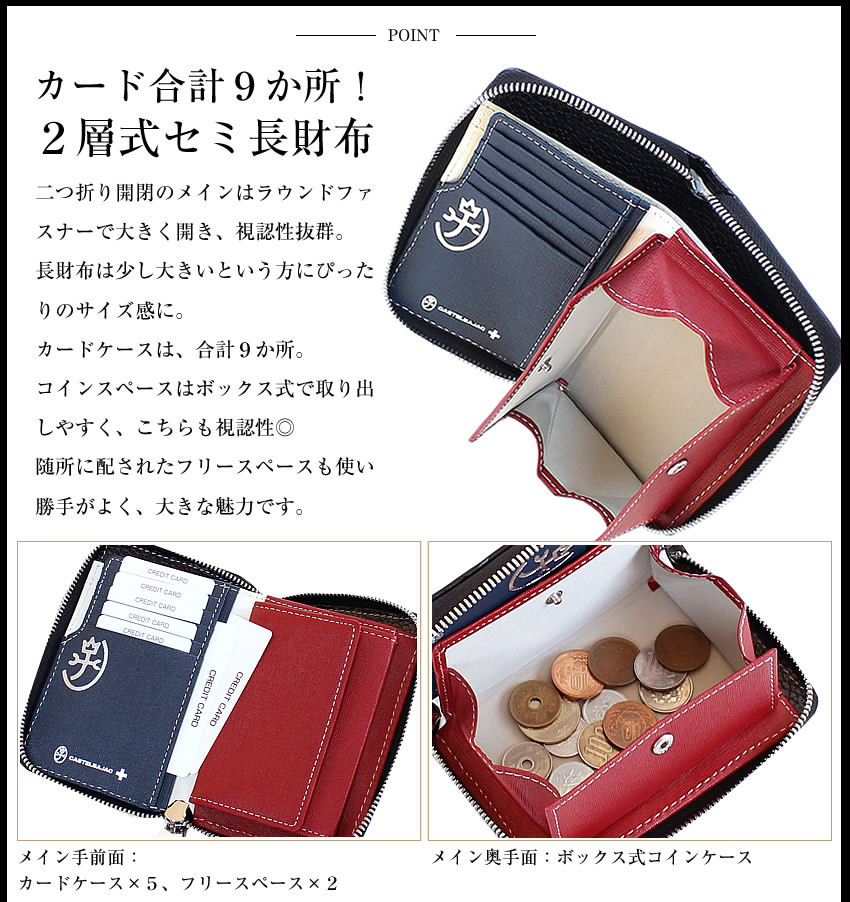 CASTELBAJAC（カステルバジャック） メンズ レディース 折財布 二