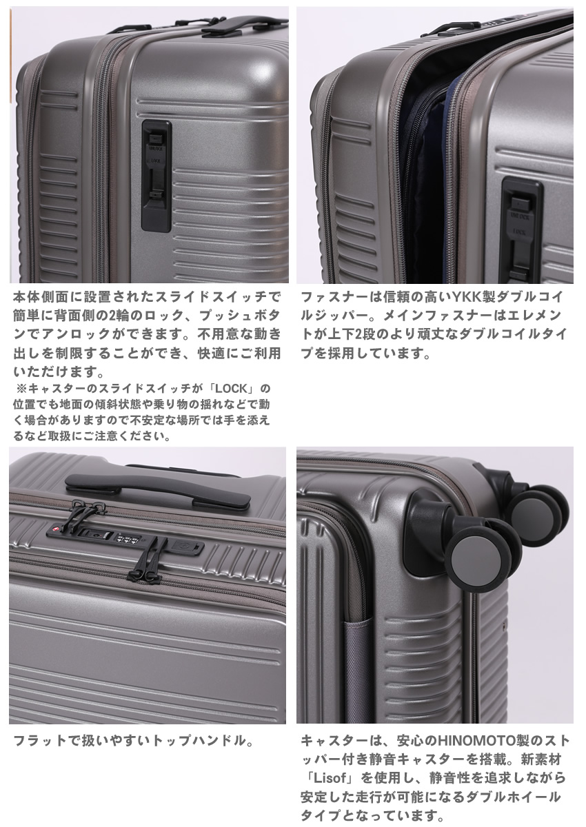 バーマス キャリーケース 旅行用 キャリーバッグ 出張 スーツケース トロリー ユーロシティ2 フロントオープンファスナー 48c BERMAS Euro City2 エキスパンダブル 72〜82 60297 
