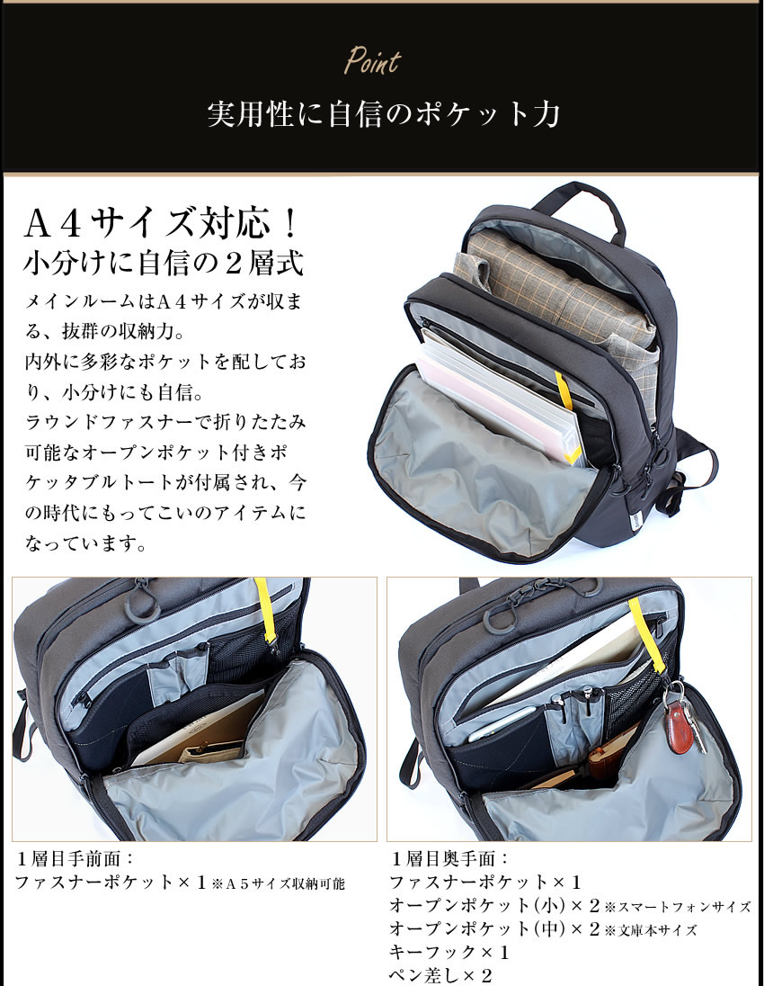 生産終了モデル バーマス ビジネスリュック リュック 2層デイパック M