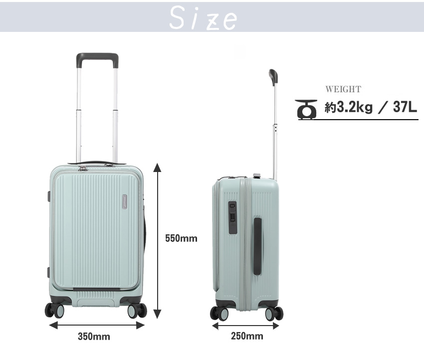 BERMAS（バーマス） スーツケース フロントオープン 機内持ち込み 37L