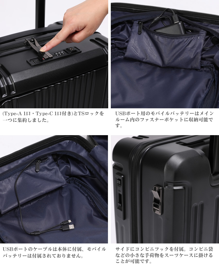 バーマス スーツケース キャリー ケース 32L 1-2泊 機内持込サイズ ワンタッチフロントオープン インターシティ2 プロ キャリーバッグ BERMAS 軽量 ファスナータイプ 60565