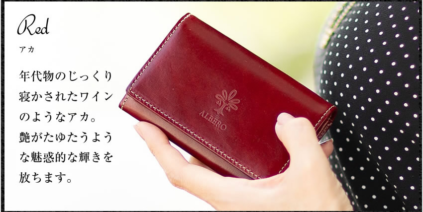 アルベロ 名刺入れ レディース ヌメ革 日本製 オールドマドラス ALBERO 6502