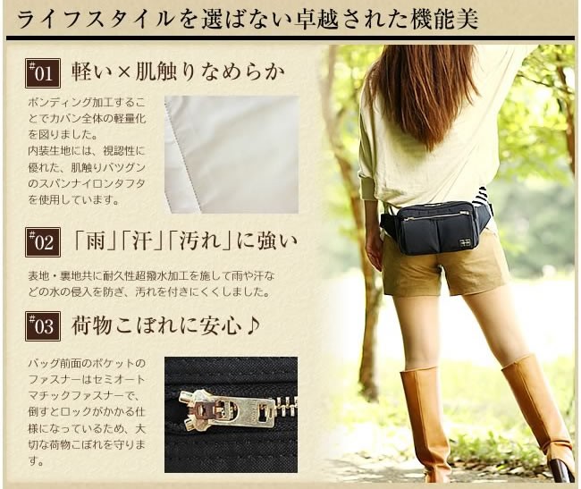 PORTER ポーター ドラフト ウエストバッグ 656-05219 ボディ
