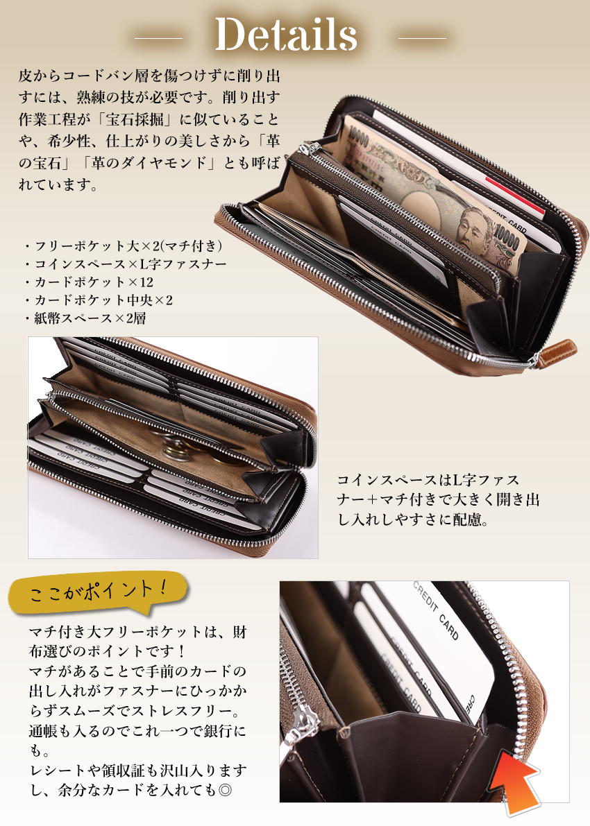 IS/IT（イズイット） 長財布 メンズ ラウンドファスナー 財布