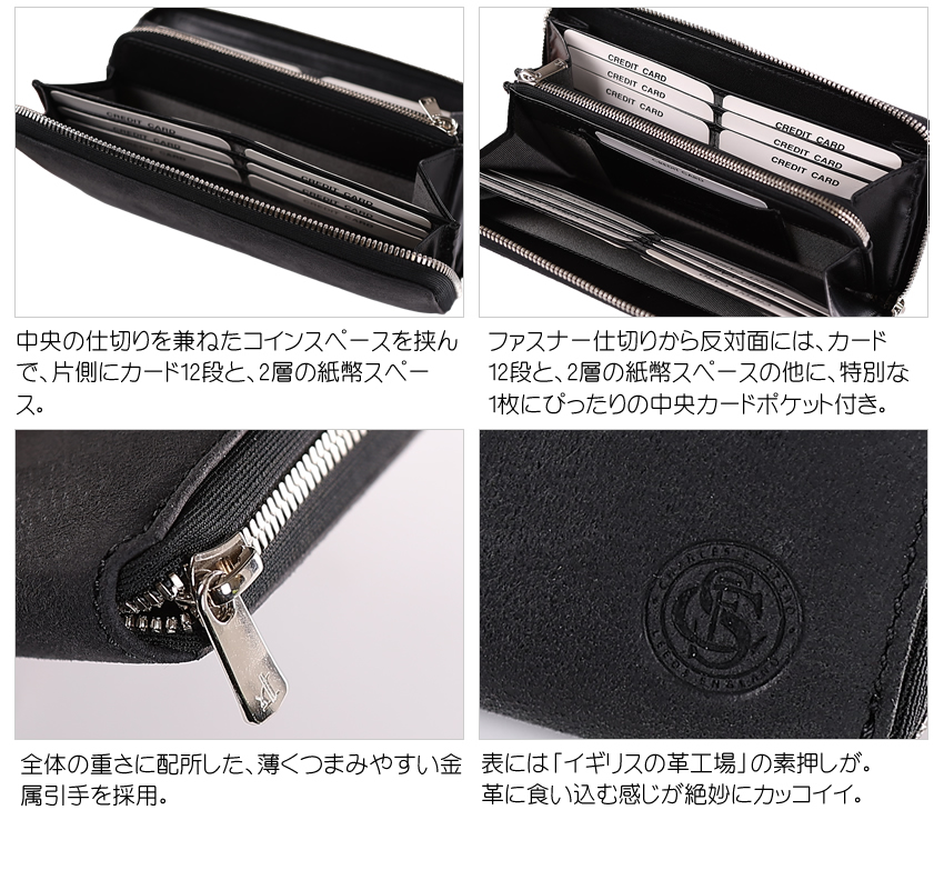 BAGGY PORT（バギーポート） 財布 長財布 メンズ ラウンドファスナー