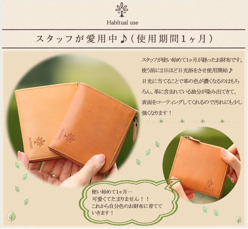 アルベロ 名刺入れ レディース ヌメ革 日本製 ナチュレ ALBERO 5320