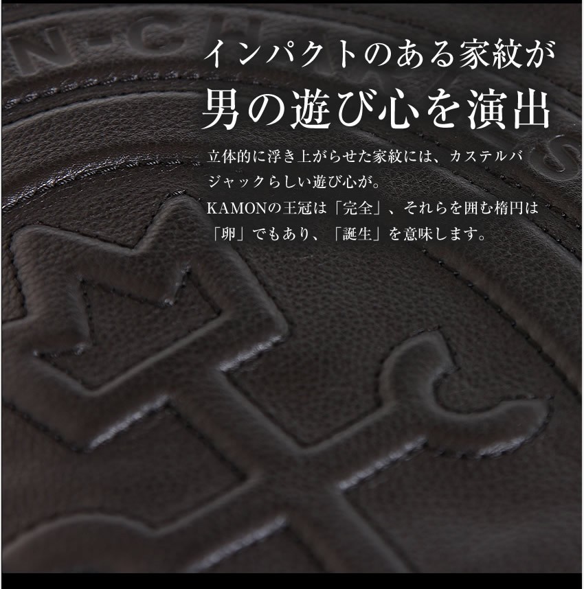 美品 カステルバジャック ショルダーバッグ ロンド エンボスロゴ レザー 黒 CASTELBAJAC 【10%クーポン】 カステルバジャック バッグ メンズ