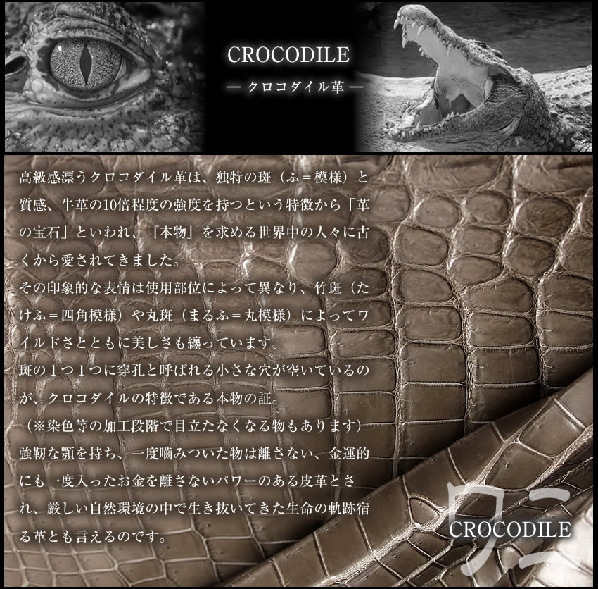 ZOO 長財布 メンズ ラウンドファスナー 財布 クロコ革 ワニ革 本革 日本製 大容量 大きい ビッグサイズ エキゾチックレザー クロコダイル BEAR WALLET10 zlw-122