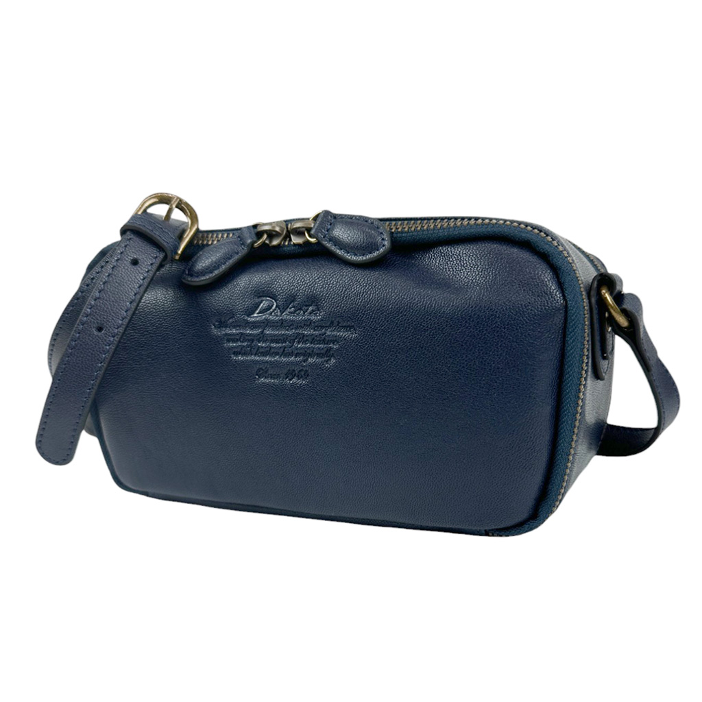 【美品】Dakota アミューズ ウォレット　ショルダーバッグ　やぎ革　ブルー Dakota（ダコタ） Amuse アミューズ SHOULDER BAG ショルダーバッグ お